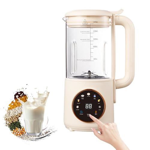 Milky Pflanzenmilchbereiter, 8 in 1 1400ml Nussmilchbereiter, Sojamilch Maschine mit Verzögerungsstart, Selbstreinigend, Pflanzenmilchbereiter, Entsafter Hafer Milky Pflanzenmilchbereiter, 8 in 1 1400ml Nussmilchbereiter, Sojamilch Maschine mit Verzögerungsstart, Selbstreinigend, Pflanzenmilchbereiter, Entsafter Hafer von Hocomay