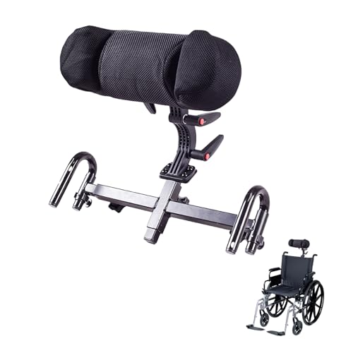 Rollstuhl-Kopfstütze, Nackenstütz-Kopfkissen für Rollstuhl, verstellbares Rollstuhl-Kopfkissen Universal Fit für manuelle elektrische Rollstühle Rollstuhl-Kopfstütze, Nackenstütz-Kopfkissen für Rollstuhl, verstellbares Rollstuhl-Kopfkissen Universal Fit für manuelle elektrische Rollstühle von Hocomay
