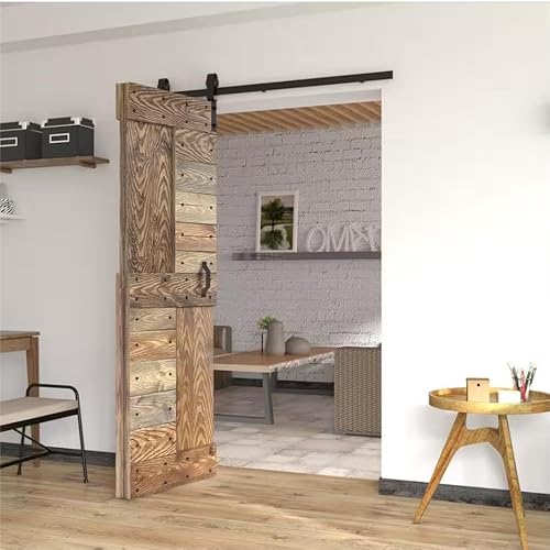 HOCONNIE 7FT/213cm Bi-Folding Sliding Barn Door Hardware Scheunentor Spur Set Falten Door Kit Platz Sparen für 2 Türen von Hoconnie