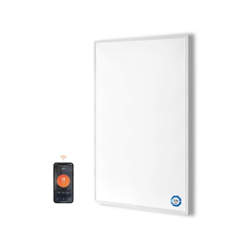 Hocosyme Infrarotheizung 1000 Watt, Infrarotheizung App Steuerbar - Wandmontage bis 120 Grad Celsius für - 1-3 Min auf Betriebstemperatur- WIFI (Tuya Smart)- TÜV von Hocosyme