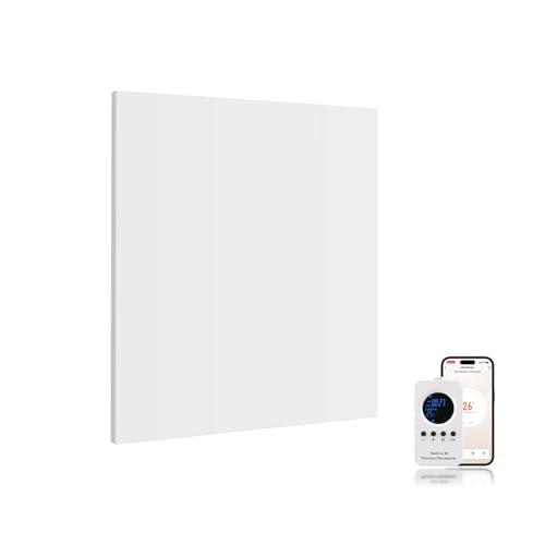 Hocosyme Infrarotheizung 480 Watt, Infrarotheizung Wandmontage bis 120 Grad Celsius für 5-10㎡ - 1-3 Min auf Betriebstemperatur- WIFI (Tuya Smart)- TÜV, Energiesparend und schnelles Aufheizen von Hocosyme