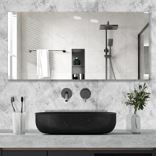 Hocosyme Infrarotheizung Spiegel 800W,Infrarot Spiegelheizung Bad mit Fernbedienung 120x60 cm，Elektroheizung mit Überhitzungsschutz - WiFi (Tuya Smart) - TÜV. von Hocosyme