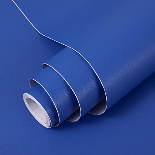 Hode Klebefolie Blau Matt 60X600cm Selbstklebende Möbelfolie für Möbel Wände Schrank Tischplatten Fensterbank Wasserdicht Schutz Folie DIY Dekorfolie Tapeten von Hode