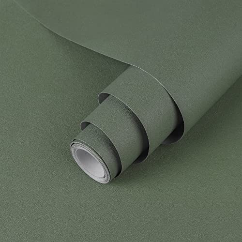 Hode Klebefolie Grün Matt 40X300cm Selbstklebende Möbelfolie für Möbel Wände Schrank Tischplatten Fensterbank Wasserdicht Schutz Folie DIY Dekorfolie Dunkelgrün Tapeten von Hode