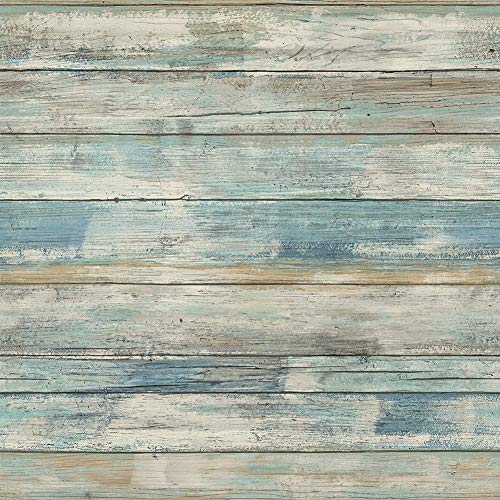 Hode Klebefolie Holzoptik Möbelfolie Holz Blaugrün 60x300cm Tapete Selbstklebende Folie für Möbel Wand Schublade Küchenrückwand Badmöbel DIY Wasserdicht von Hode