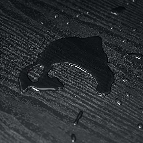 Hode Klebefolie Möbel Holzoptik Schwarz 60X600cm Möbelfolie Selbstklebende Tapeten Holz Folie für Möbel Küche Schränke Fensterbänke Wasserdicht von Hode