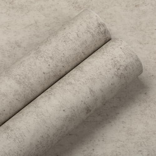 Hode Klebefolie Möbel Braun Grau 40X1000cm, Möbelfolie Selbstklebend Betonoptik, Fensterbank Folie Selbstklebende Wasserdicht, Klebefolie für Küche Schrank Tische Tapete von Hode