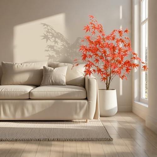 Künstliche Pflanze Ahornbaum - 120 cm Japanischer Ahorn Baum Kunst Pflanze - Künstlicher Herbstbaum Wie Echt Im Topf Innendekoration für Zuhause, Hochzeit, Party, Garten, Büro Dekoration Künstliche Pflanze Ahornbaum - 120 cm Japanischer Ahorn Baum Kunst Pflanze - Künstlicher Herbstbaum Wie Echt Im Topf Innendekoration für Zuhause, Hochzeit, Party, Garten, Büro Dekoration von Hodeffior