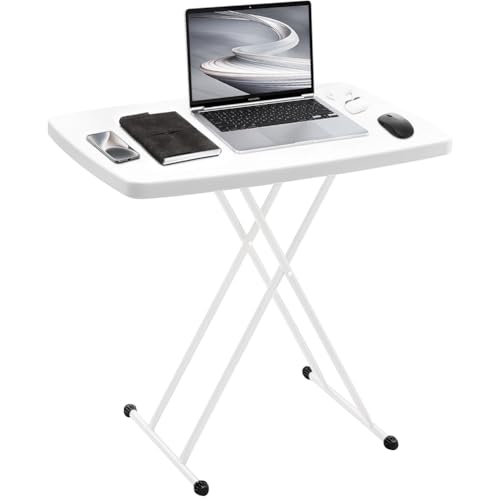 Hodeffior Campingtisch Klappbarer, Buffettisch mit 3 Gangregelung Höhenverstellbar, Esstisch aus Kunstdtoff und Eisen, Gartentisch ideal für Camping, Garten, Buffets, BTH ca. 65x45x46/62/74cm, Weiß Hodeffior Campingtisch Klappbarer, Buffettisch mit 3 Gangregelung Höhenverstellbar, Esstisch aus Kunstdtoff und Eisen, Gartentisch ideal für Camping, Garten, Buffets, BTH ca. 65x45x46/62/74cm, Weiß von Hodeffior