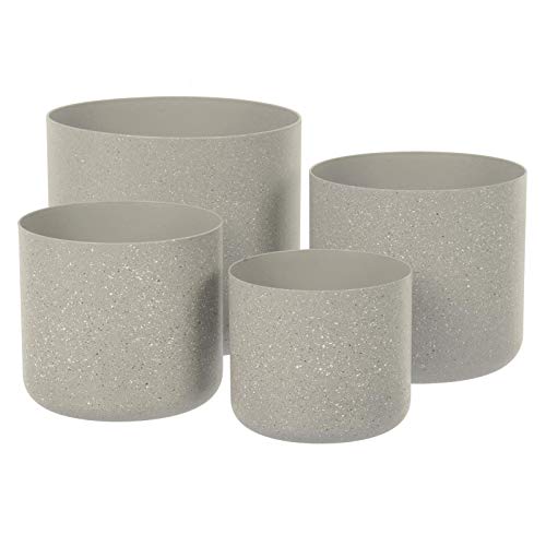 Hodge and Hodge Blumentöpfe aus Kunststoff, Sandstein-Effekt, 14-22 cm, Beige, 4 Stück Hodge and Hodge Blumentöpfe aus Kunststoff, Sandstein-Effekt, 14-22 cm, Beige, 4 Stück von Hodge and Hodge