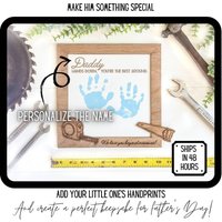 Poppop Vatertagsgeschenk | Personalisiertes Handabdruck Schild Für Opa von HodgeMill