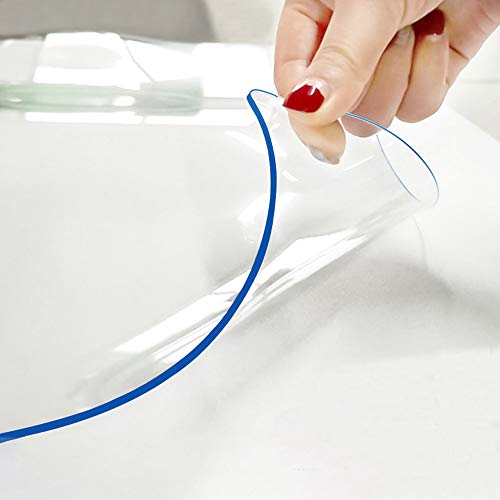 Wasserabweisende, rechteckige Kunststoff-Tischdecke, 1,5 mm dick, transparent, PVC-Tischabdeckung, Schutz, 81,3 x 213,3 cm, rutschfeste Schreibtischunterlage für Banketttisch, Küche, Arbeitsplatte Wasserabweisende, rechteckige Kunststoff-Tischdecke, 1,5 mm dick, transparent, PVC-Tischabdeckung, Schutz, 81,3 x 213,3 cm, rutschfeste Schreibtischunterlage für Banketttisch, Küche, Arbeitsplatte von Hodmutst