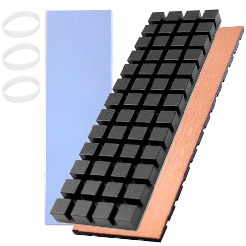 Hodyludy M.2 Kühlkörper, 70 x 20 x 3 mm, reinem Kupfer mit Graphen - Beschichtung, PS5 2280 SSD, M2 Kühlkörper, Kühlkörper mit Wärmeleitpad auf Silikonbasis zur Kühlung von M.2 SSD NVME Laptops Hodyludy M.2 Kühlkörper, 70 x 20 x 3 mm, reinem Kupfer mit Graphen - Beschichtung, PS5 2280 SSD, M2 Kühlkörper, Kühlkörper mit Wärmeleitpad auf Silikonbasis zur Kühlung von M.2 SSD NVME Laptops von Hodyludy