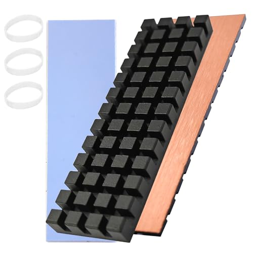 Hodyludy M.2 Kühlkörper, 70 x 20 x 6 mm, reinem Kupfer mit Graphen - Beschichtung, PS5 2280 SSD, M2 Kühlkörper, Kühlkörper mit Wärmeleitpad auf Silikonbasis zur Kühlung von M.2 SSD NVME Laptops Hodyludy M.2 Kühlkörper, 70 x 20 x 6 mm, reinem Kupfer mit Graphen - Beschichtung, PS5 2280 SSD, M2 Kühlkörper, Kühlkörper mit Wärmeleitpad auf Silikonbasis zur Kühlung von M.2 SSD NVME Laptops von Hodyludy