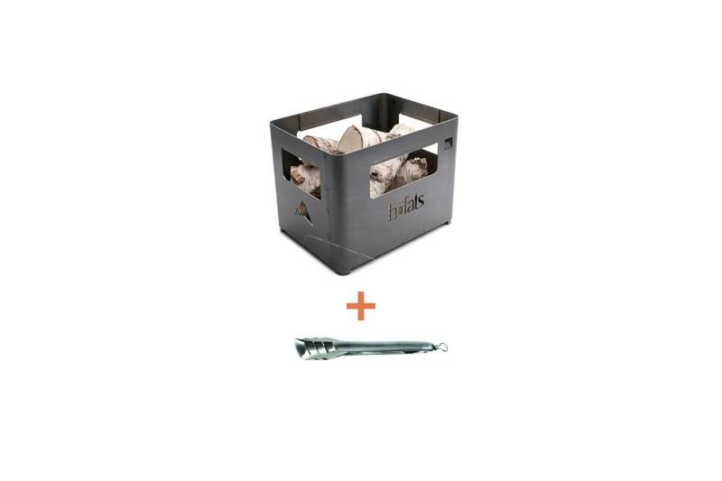 Höfats BEER BOX Feuerkorb mit Grillzange von Höfats