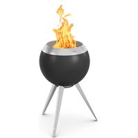 Höfats Moon 45 Feuerschale mit hohem Fuß Edelstahl / Stahl emailliert von Höfats