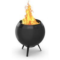 Höfats Moon 45 Feuerschale mit niedrigem Fuß all black (schwarz) von Höfats