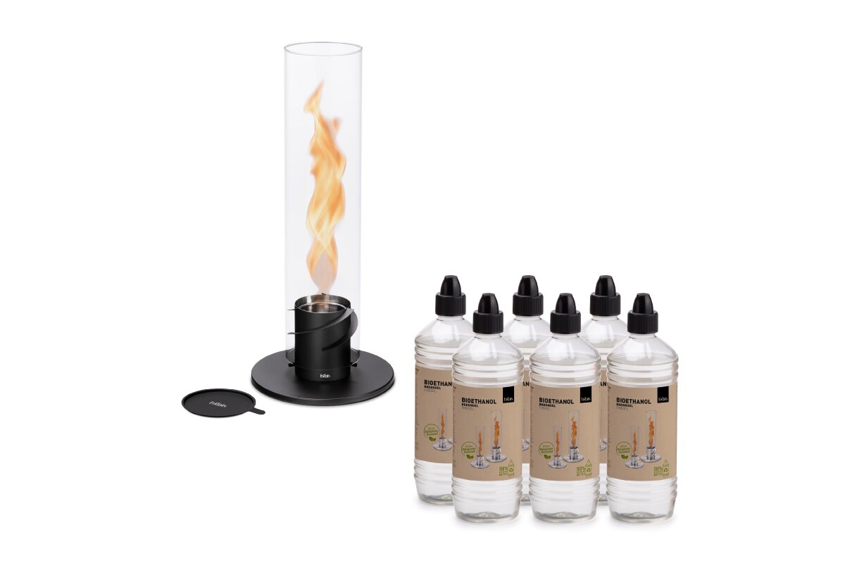 Höfats Spin 120 Schwarz - Tischfeuer + 6x Bio Ethanol SET Höfats Spin 120 Schwarz - Tischfeuer + 6x Bio Ethanol SET von Höfats