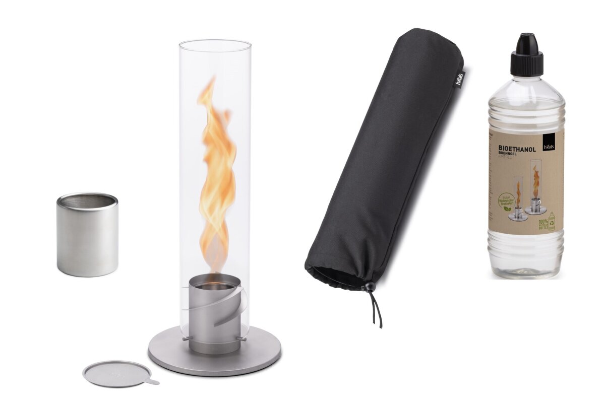 Höfats Spin 120 Tischfeuer Set - GRAU inkl. Extra Nachfülldose Abdeckhaube & 1L Bioethanol Höfats Spin 120 Tischfeuer Set - GRAU inkl. Extra Nachfülldose Abdeckhaube & 1L Bioethanol von Höfats