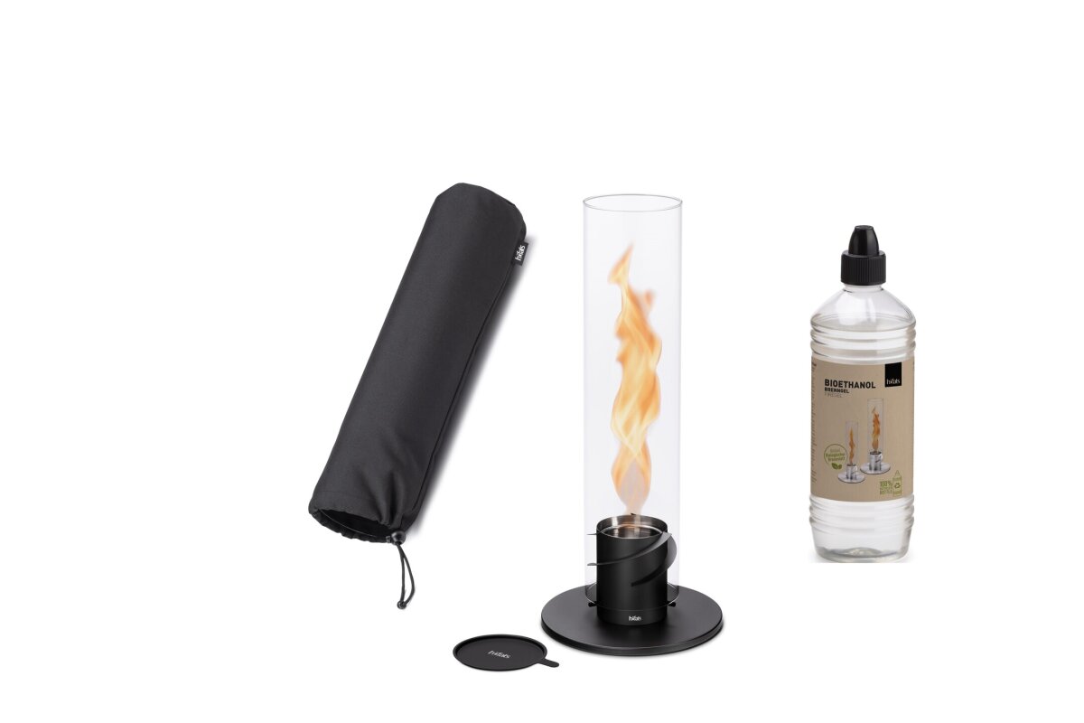 Höfats Spin 120 Tischfeuer Set - SCHWARZ inkl. Abdeckhaube & 1L Bioethanol Höfats Spin 120 Tischfeuer Set - SCHWARZ inkl. Abdeckhaube & 1L Bioethanol von Höfats