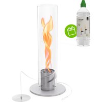 Höfats Spin 1200 Tischfeuer & Windlicht, inkl. Bioethanol Flüssig-Brennstoff grau von Höfats