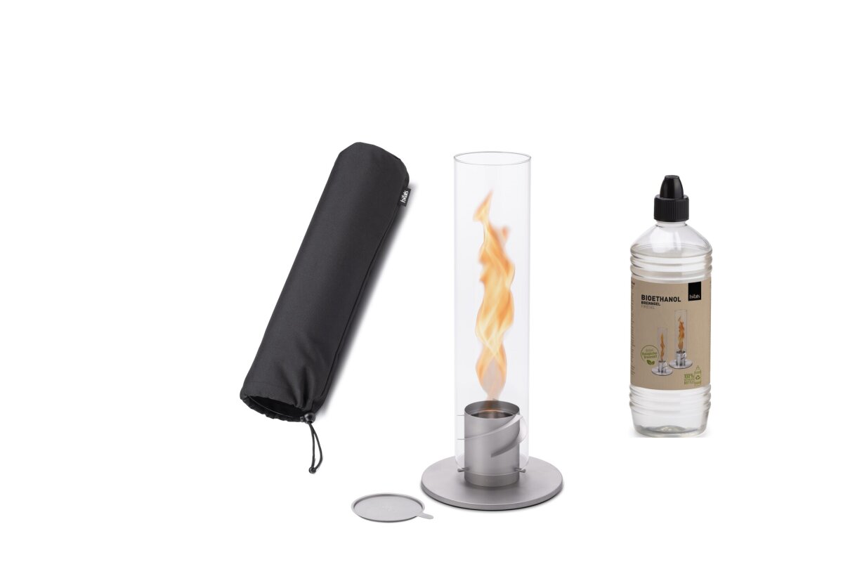 Höfats Spin 90 Tischfeuer Set - GRAU inkl. Abdeckhaube & 1L Bioethanol Höfats Spin 90 Tischfeuer Set - GRAU inkl. Abdeckhaube & 1L Bioethanol von Höfats