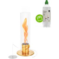 Höfats Spin 900 Tischfeuer & Windlicht, inkl. Bioethanol Flüssig-Brennstoff Gold von Höfats