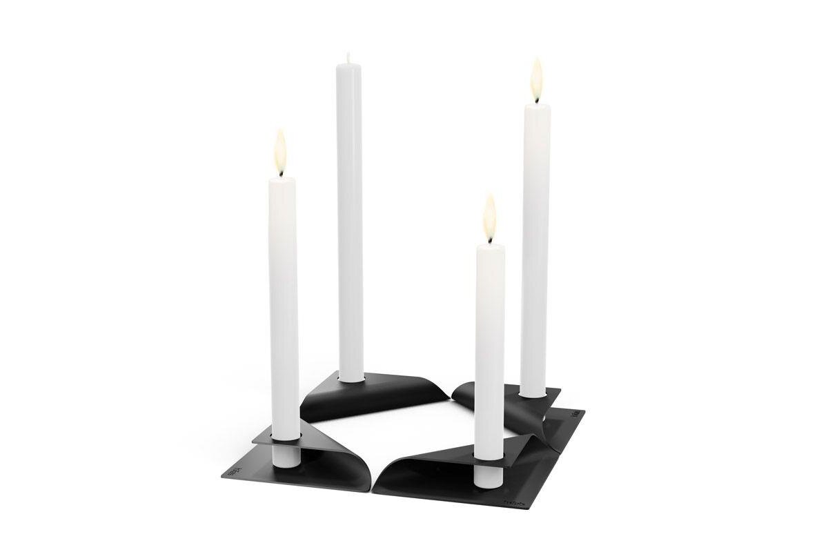 Höfats Square Candle Kerzenhalter-Set Schwarz von Höfats