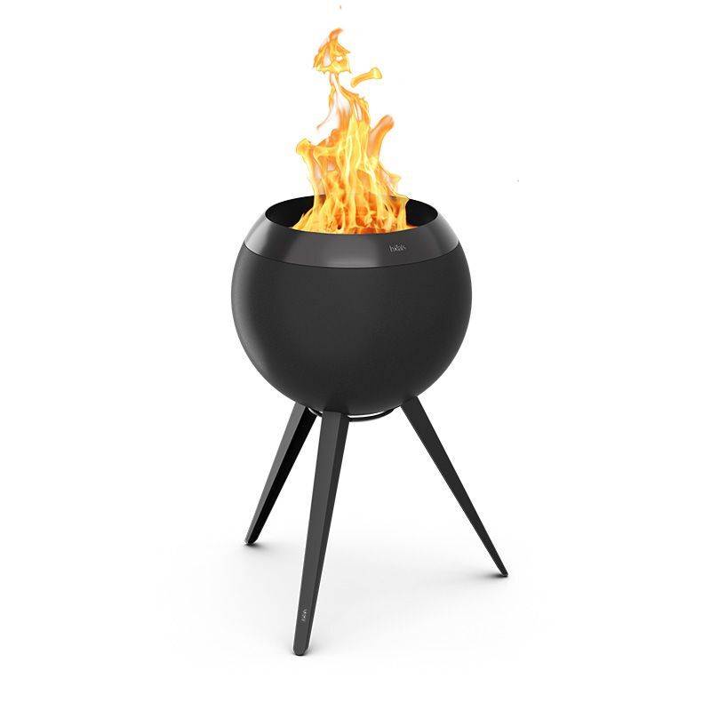 MOON 45 all black Feuerkorb mit hohem Fuß von Höfats