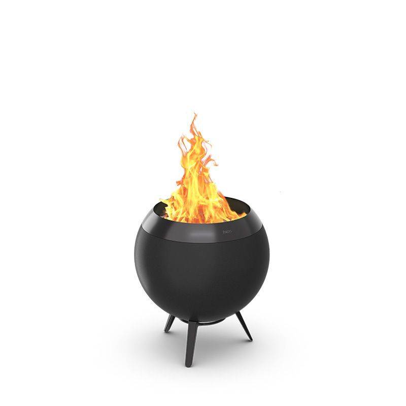 MOON 45 all black Feuerkorb mit niedrigem Fuß von Höfats
