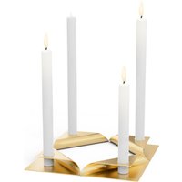 höfats - Square Candle Kerzenhalter, gold (4er-Set) von höfats