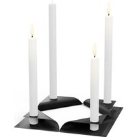 höfats - Square Candle Kerzenhalter, schwarz (4er-Set) von Höfats