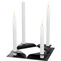 höfats - Square Candle Kerzenhalter, schwarz (4er-Set) von höfats