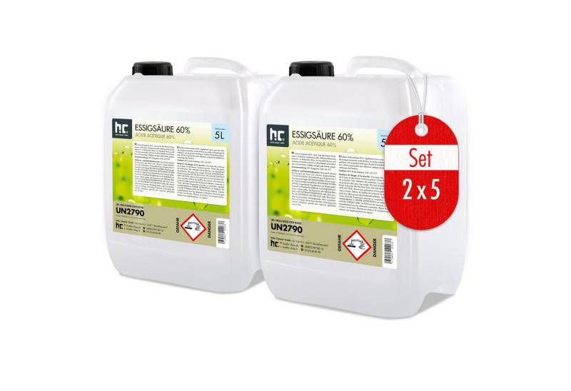 Höfer Chemie GmbH 2x 5 L Höfer Chemie® Essigsäure 60% in Kanistern Grundreiniger von Höfer Chemie GmbH