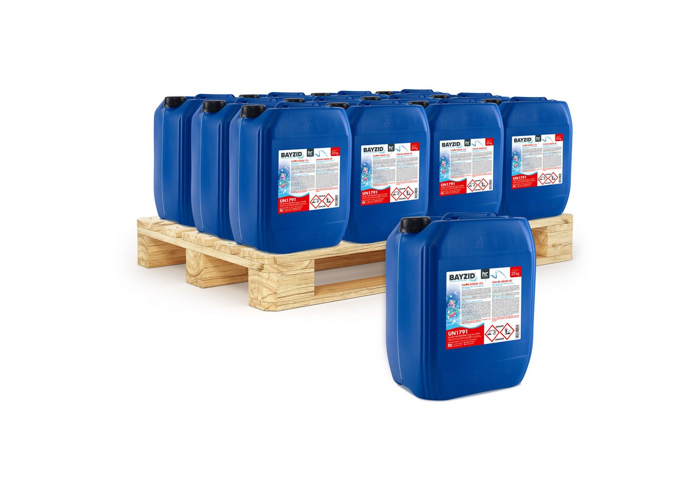 Höfer Chemie GmbH Poolpflege 24x 25 kg BAYZID® Chlor 13% flüssig von Höfer Chemie GmbH