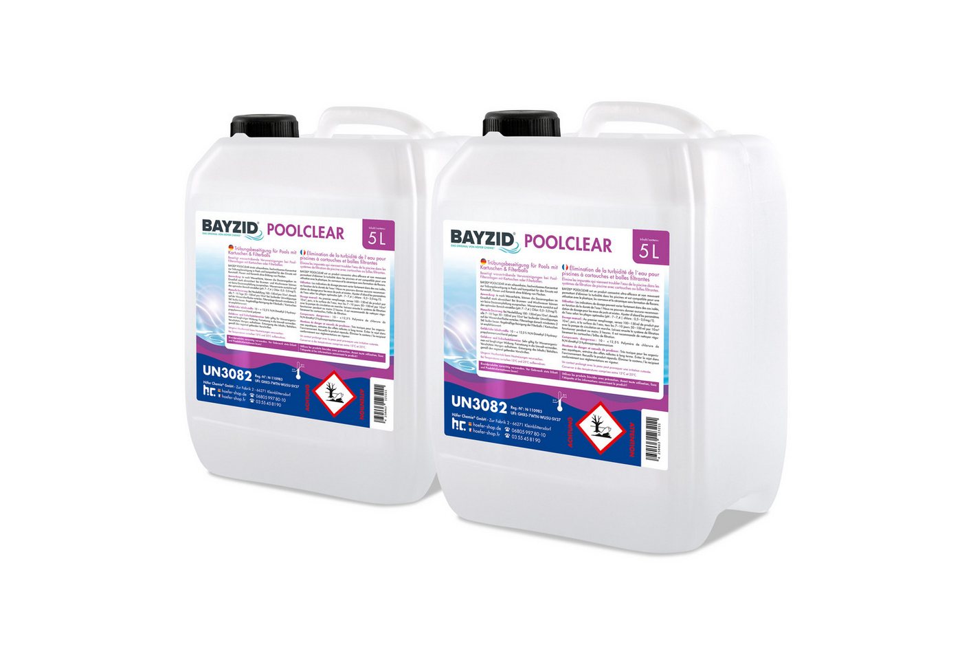 Höfer Chemie GmbH Poolpflege 2x 5 L BAYZID® Poolclear - Trübungsbeseitigung für Pool-Filter von Höfer Chemie GmbH