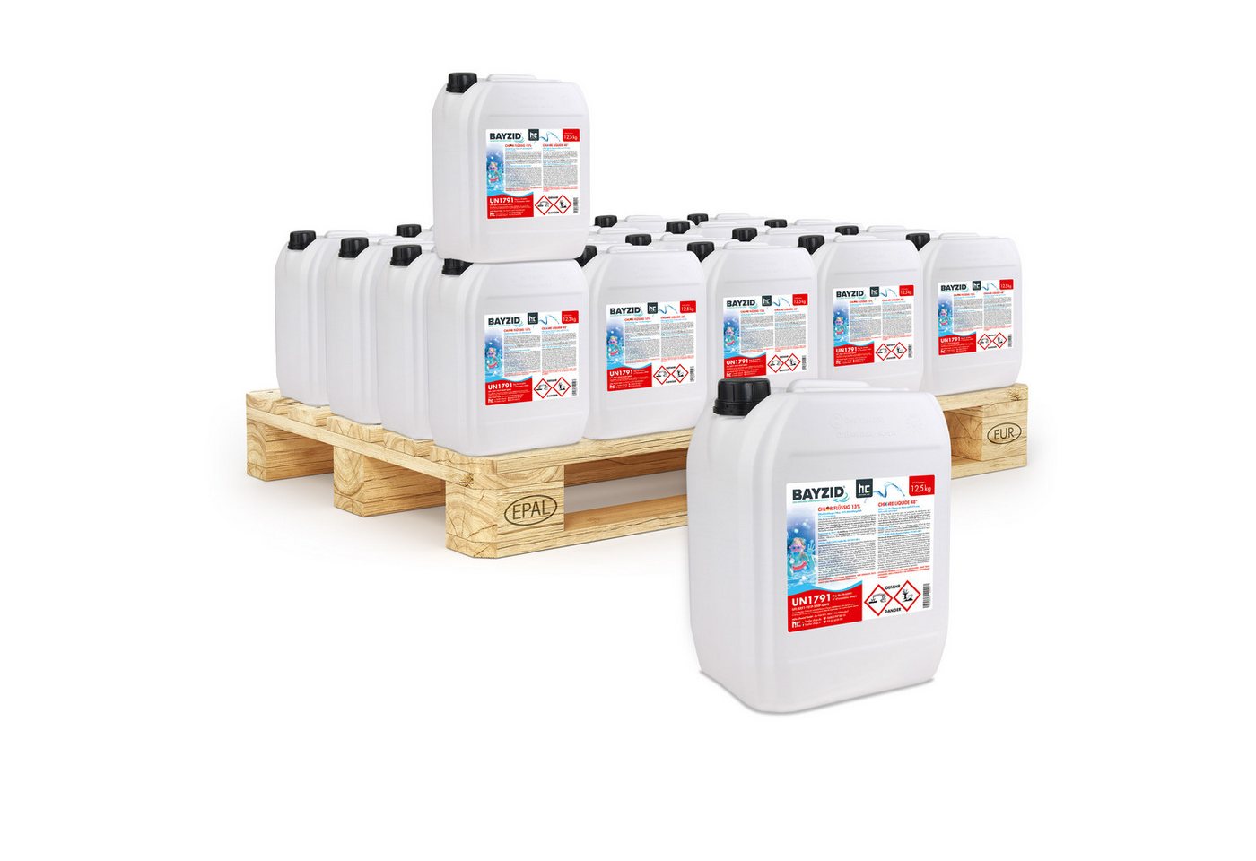 Höfer Chemie GmbH Poolpflege 40x 12,5 kg BAYZID® Chlor 13% flüssig von Höfer Chemie GmbH