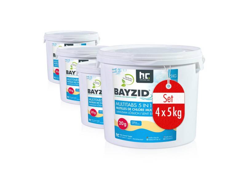 Höfer Chemie GmbH Poolpflege 4x 5 kg BAYZID® Multitabs 20g 5in1 für Pools von Höfer Chemie GmbH