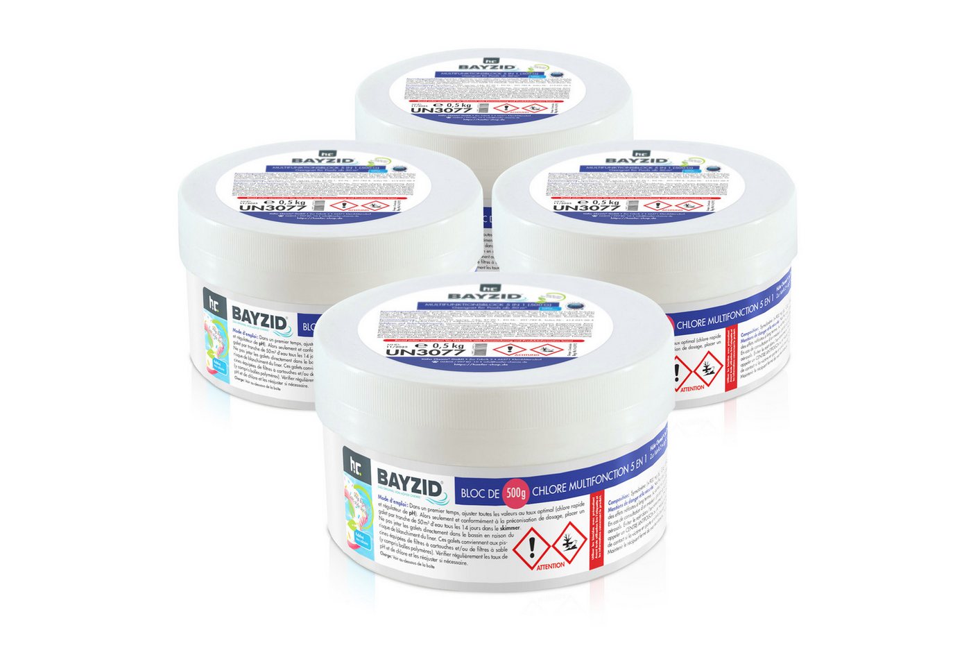 Höfer Chemie GmbH Poolpflege 4x 500 g BAYZID® Multiblock 5in1 für Pools von Höfer Chemie GmbH