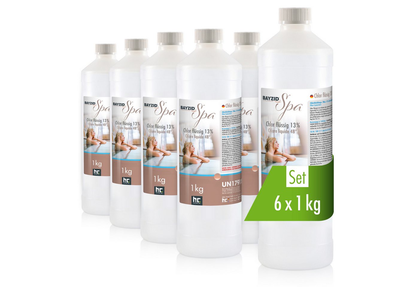 Höfer Chemie GmbH Poolpflege 6x 1 kg BAYZID® SPA Chlor flüssig für Whirlpools & Planschbecken von Höfer Chemie GmbH