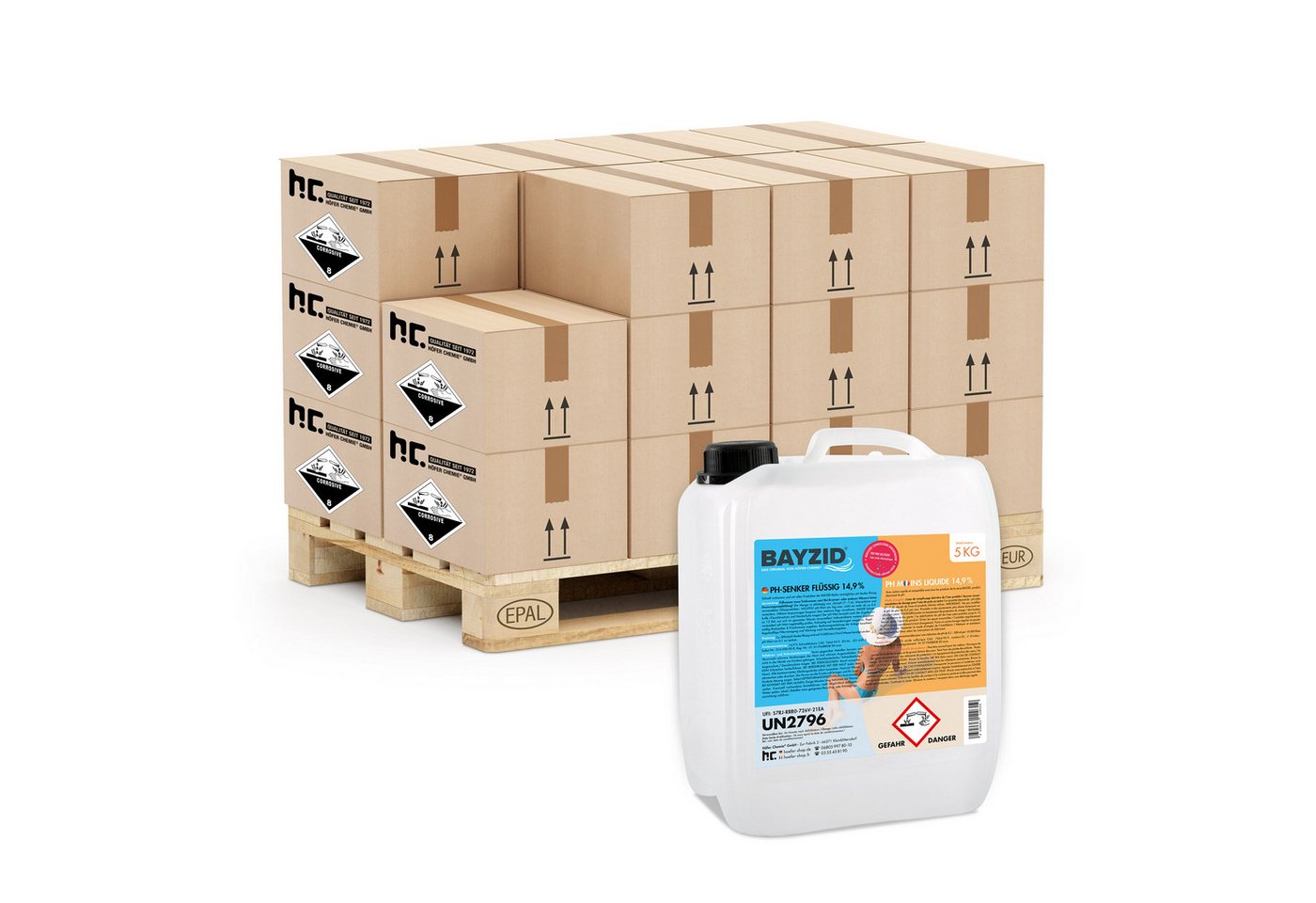 Höfer Chemie GmbH Poolpflege 96x 5 kg BAYZID® pH Minus flüssig 14,9% von Höfer Chemie GmbH