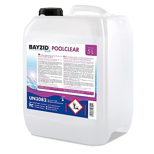 1 x 5 L BAYZID® Poolclear - Trübungsbeseitigung für Pool Filter mit Kartuschen & Filterballs/Filterbälle von Höfer Chemie