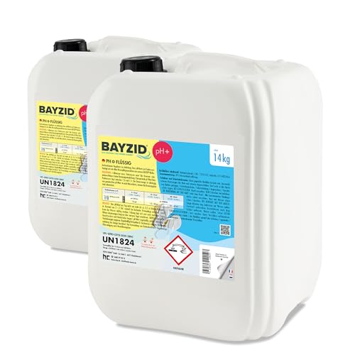Höfer Chemie 2 x 14 kg pH Heber flüssig BAYZID - pH Plus für einen optimalen pH Wert und einwandfreie Wasserqualität im Pool von Höfer Chemie