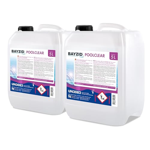 2 x 5 L BAYZID® Poolclear - Trübungsbeseitigung für Pool Filter mit Kartuschen & Filterballs/Filterbälle von Höfer Chemie