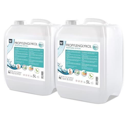 2 x 5 L Propylenglykol 99,5% Lebensmittelqualität & Pharmaqualität E1520 Propylenglycol 1,2-Propandiol Monopropylenglykol von Höfer Chemie
