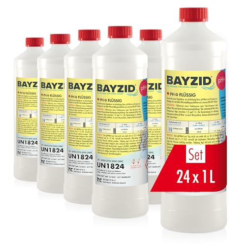 Höfer Chemie 24 x 1 kg pH Heber flüssig BAYZID - pH Plus für einen optimalen pH Wert und einwandfreie Wasserqualität im Pool von Höfer Chemie