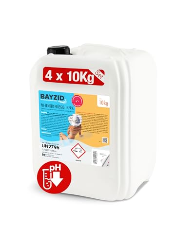 4 x 10 kg BAYZID pH Senker Minus 14,9% von Höfer Chemie für Pool & Schwimmbad zur Senkung des pH Werts von Höfer Chemie