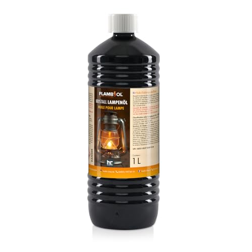6 x 1 L FLAMBIOL® Lampenöl hochrein geeignet für Gartenfackeln, Öllampen und Sturmlaternen - mit Kindersicherheitsverschluß von Höfer Chemie