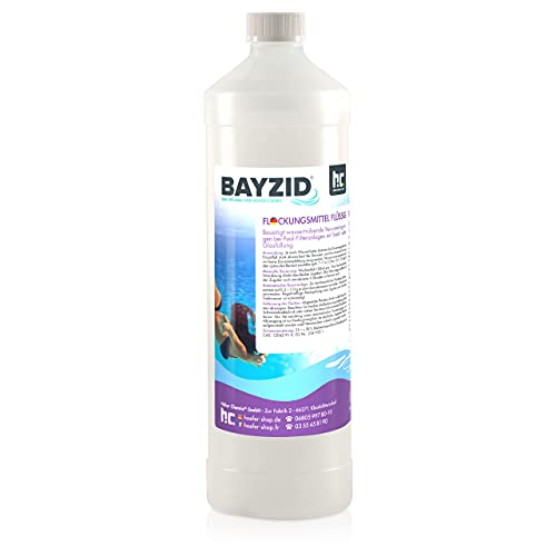 Höfer Chemie 1 L Pool Flockungsmittel flüssig BAYZID kristallklares Poolwasser - einfache Anwendung + hocheffektive Wirkung gegen Trübungen von Höfer Chemie