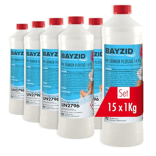 15 x 1 kg BAYZID pH Senker Minus 14,9% von Höfer Chemie für Pool & Schwimmbad zur Senkung des pH Werts von Höfer Chemie